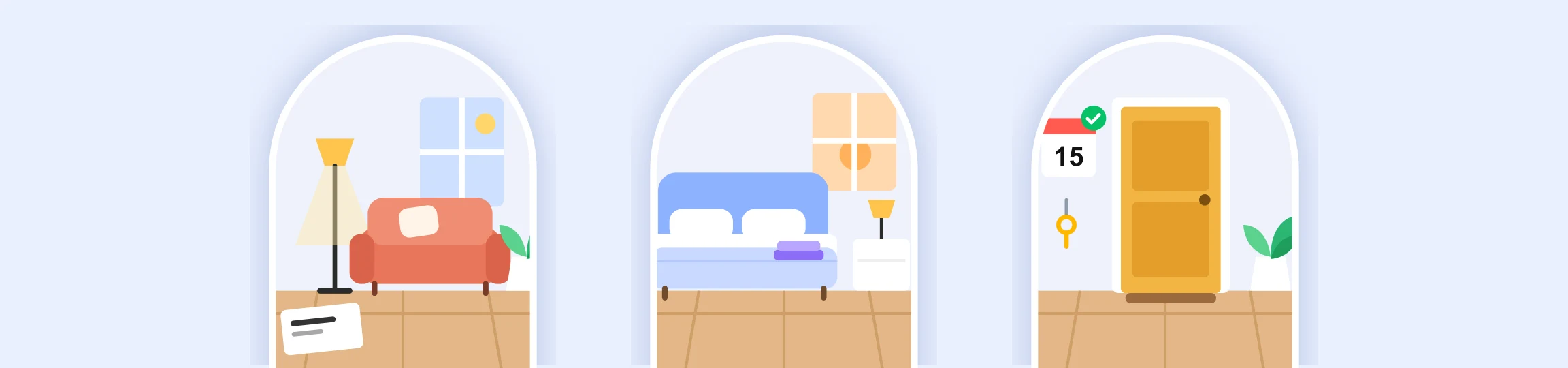 A woman reading by the window in her clean, quiet home